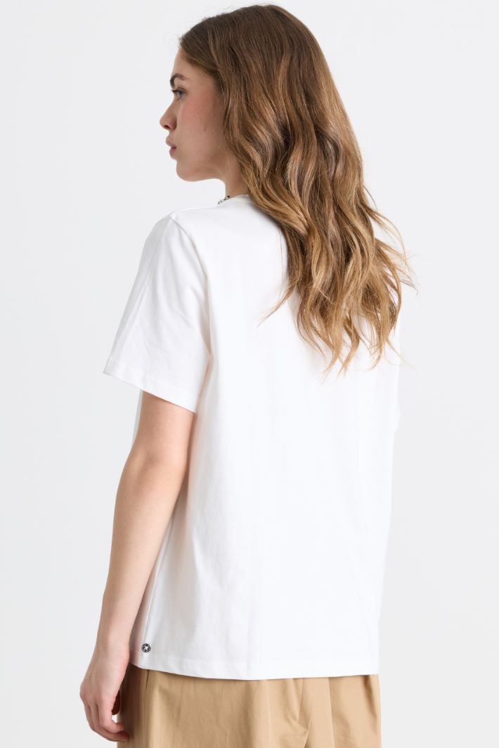 T-shirt con strass - BIANCO - Intrend - 4