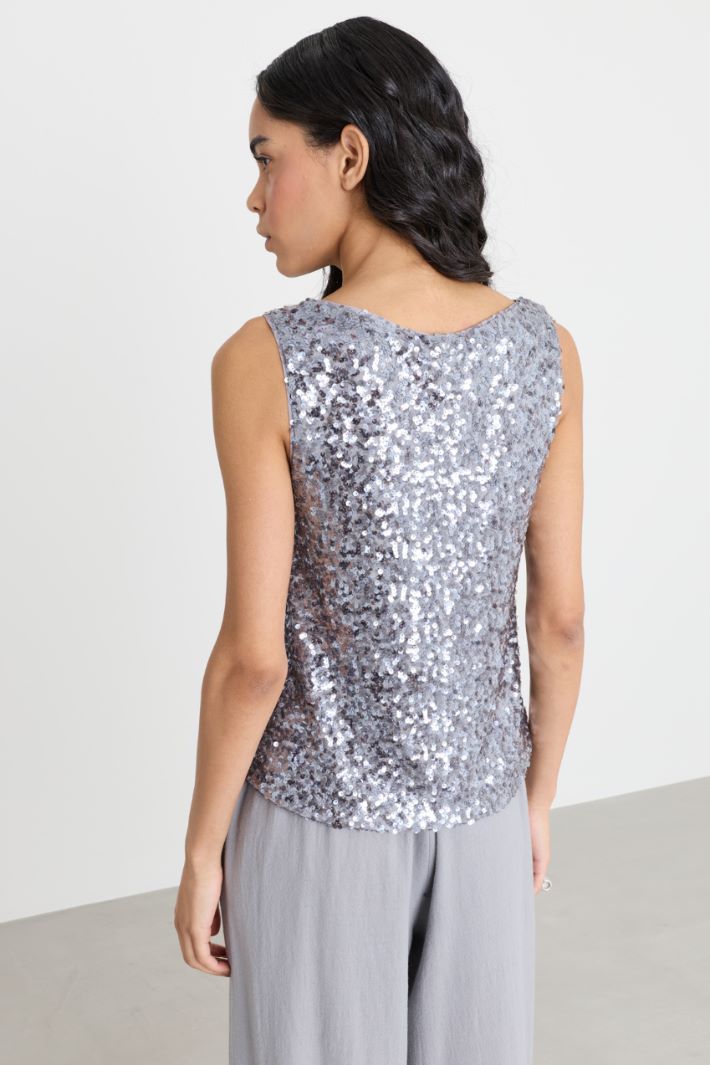 Top in paillettes - GRIGIO - Intrend - 4