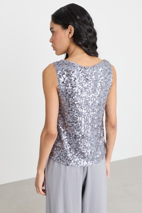 Top in paillettes