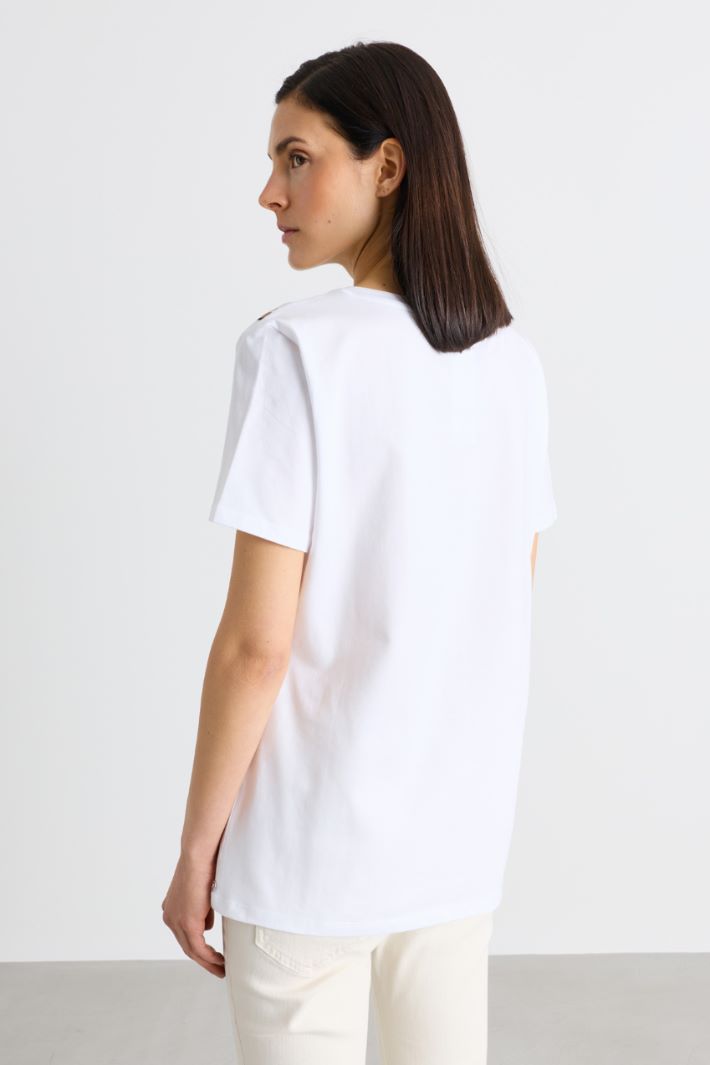 T-shirt con motivo stampato - BIANCO MARRONE - Intrend - 4