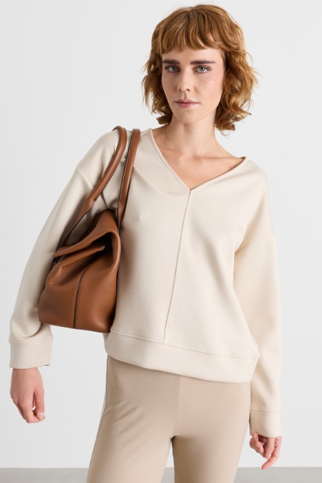 V-neck Sweatshirt - Intrend