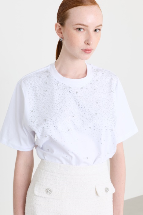 T-shirt con strass