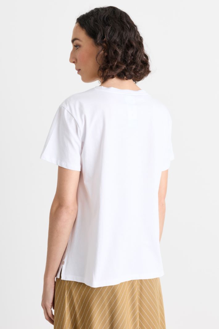 T-shirt con applicazione gioiello - BIANCO - Intrend - 4