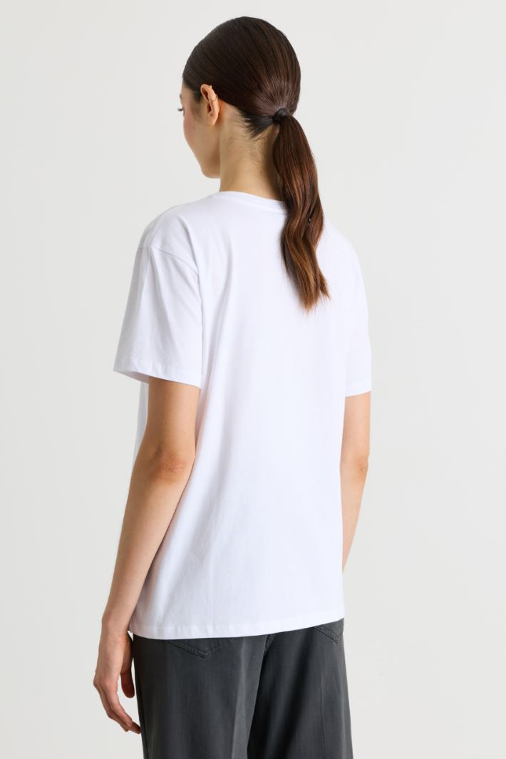 T-shirt con applicazione gioiello - BIANCO - Intrend - 4