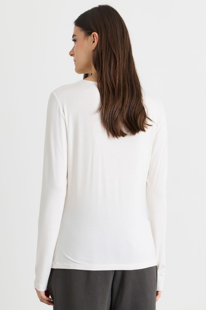 T-shirt in jersey - BIANCO - Intrend - 4