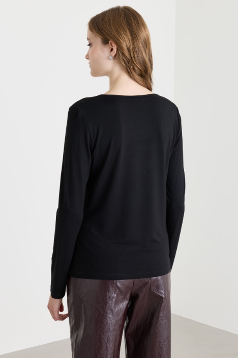 T-shirt in jersey di viscosa