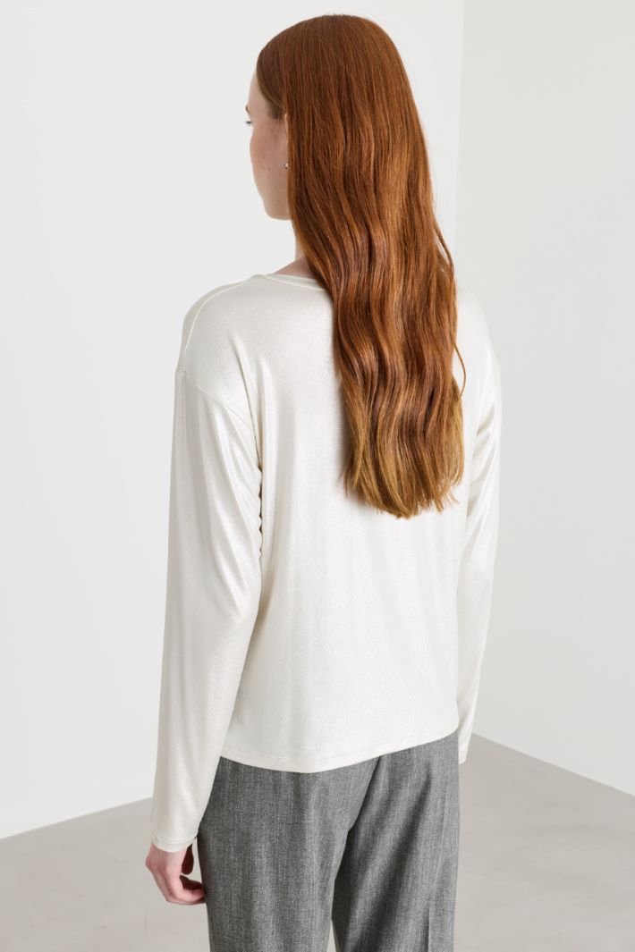 T-shirt in jersey laminato - GRIGIO - Intrend - 4