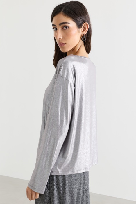 T-shirt in jersey laminato