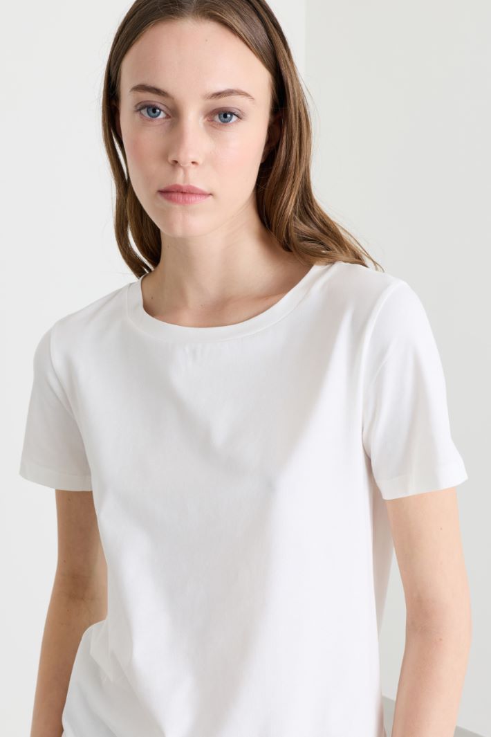 T-shirt in jersey - BIANCO - Intrend - 3