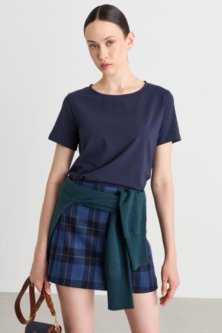 T-shirt in jersey - BLU - Intrend - 2