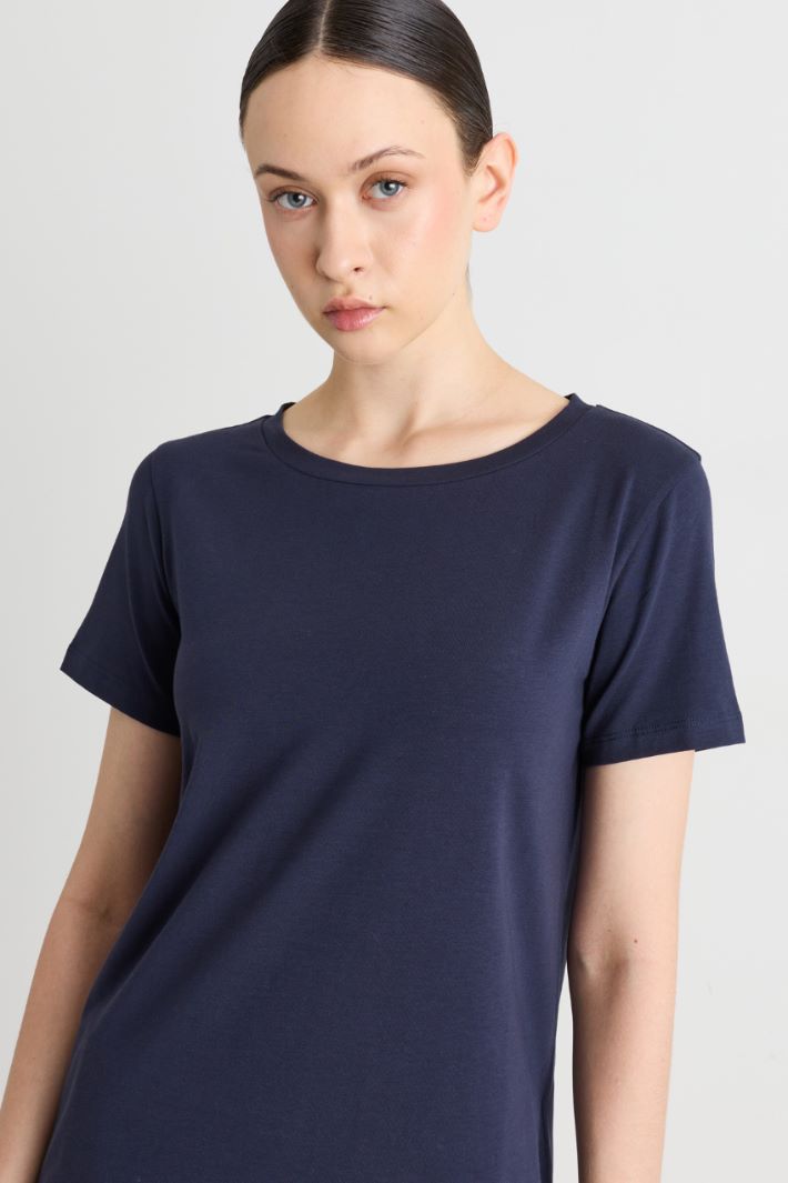 T-shirt in jersey - BLU - Intrend - 3