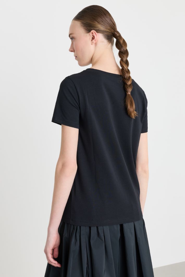 T-shirt in jersey - NERO - Intrend - 4