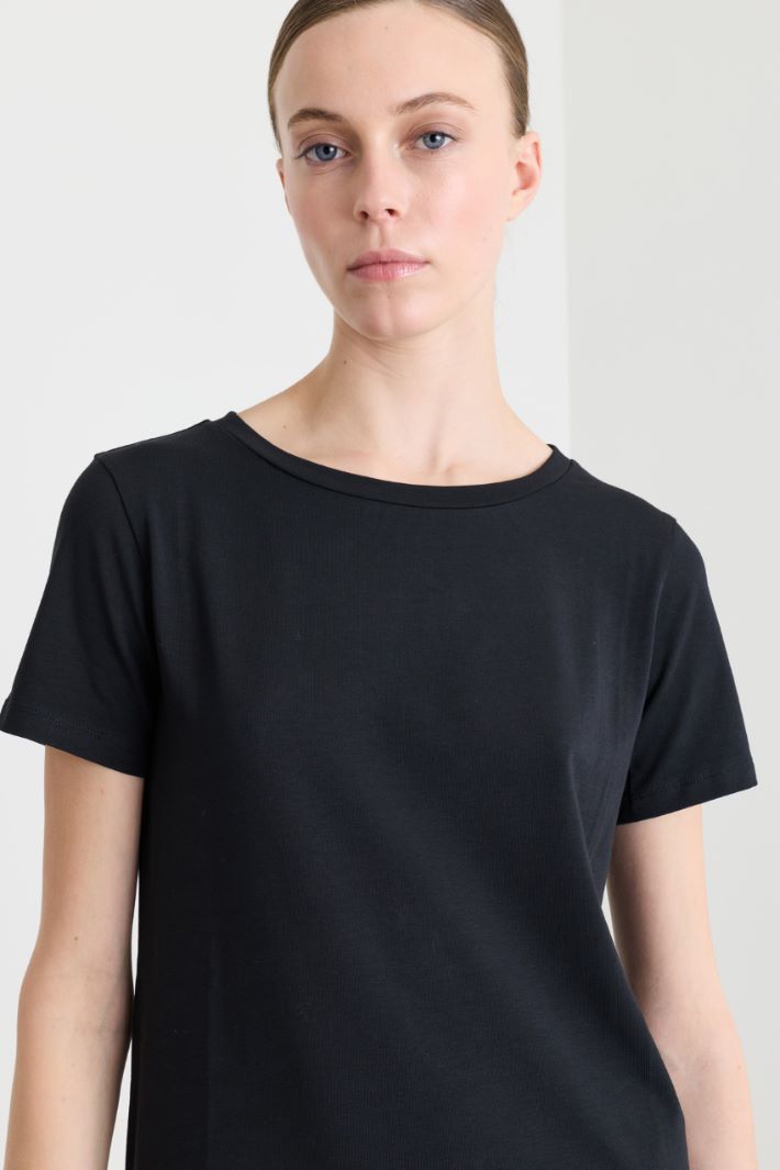 T-shirt in jersey - NERO - Intrend - 3
