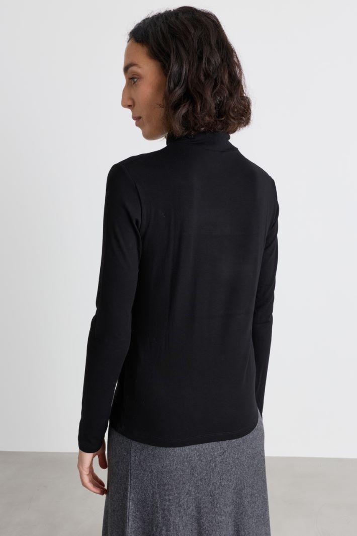 Dolcevita in jersey stretch - NERO - Intrend - 4
