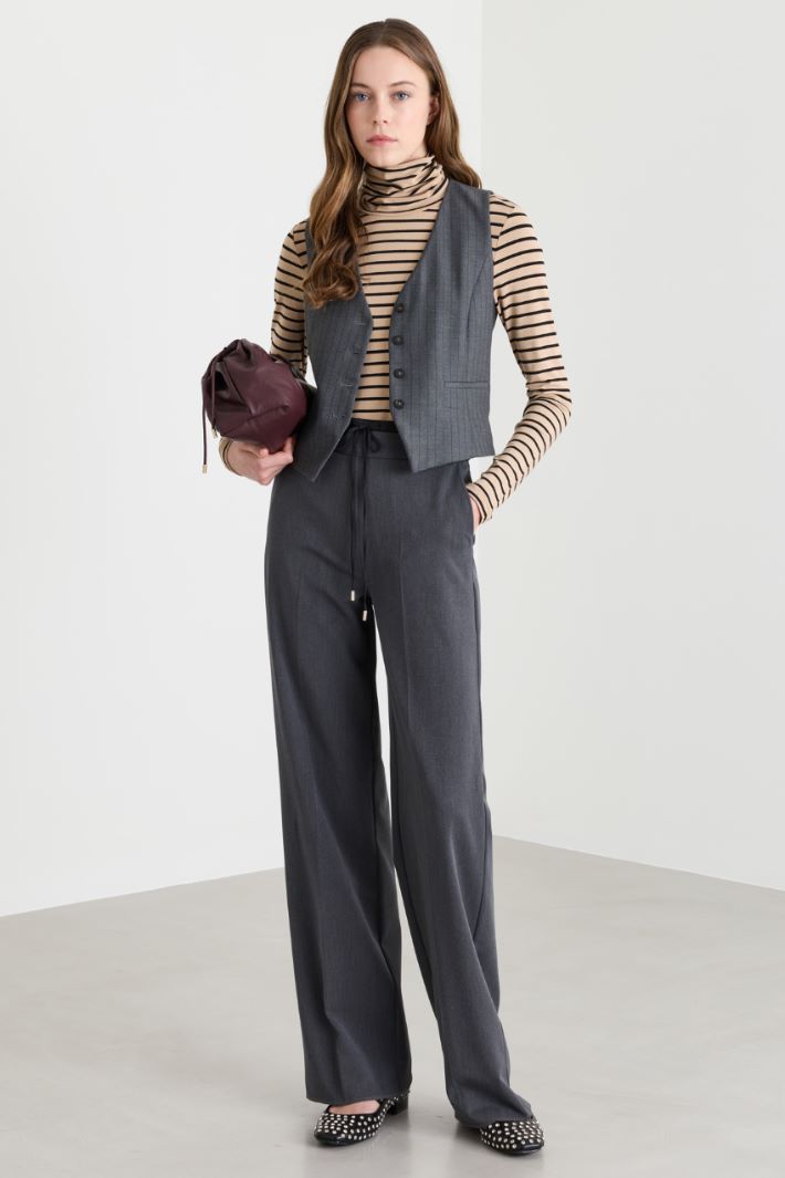 Dolcevita in jersey stretch - CAMMELLO NERO - Intrend