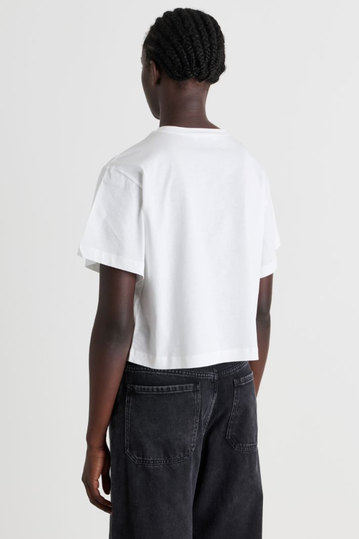 Camiseta con aplicaciones - BLANCO - Intrend - 4