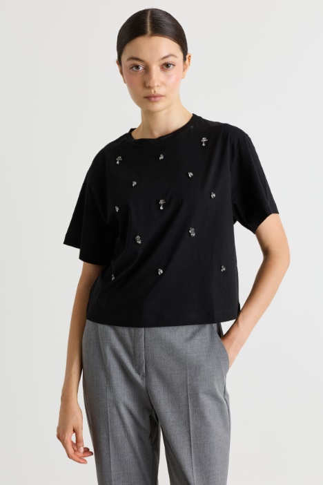 T-Shirt mit Applikationen - Intrend