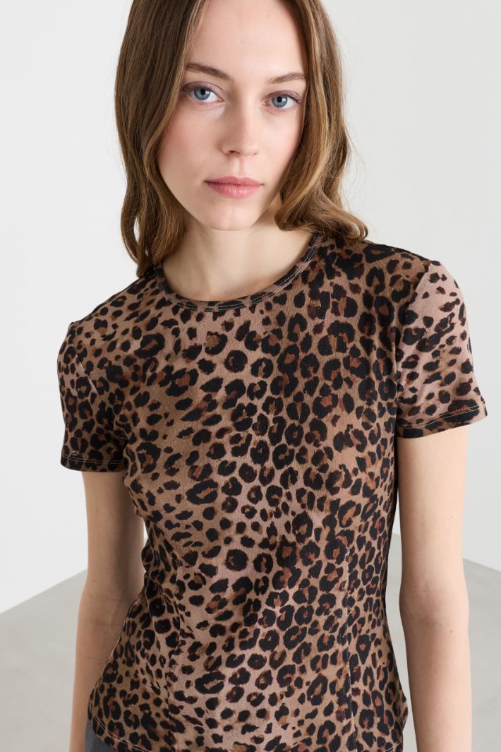 T-shirt aderente animalier - ANIMALIER - Intrend - 3