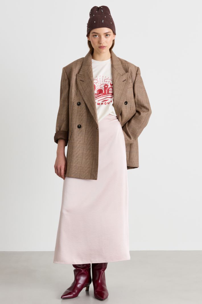 T-shirt con stampa - BIANCO ROSSO - Intrend