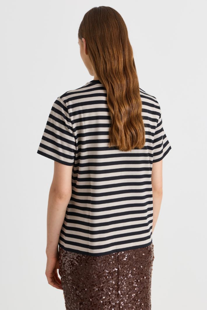 T-shirt con stampa - BEIGE NERO - Intrend - 4