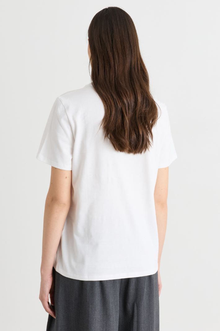 T-shirt con stampa - BIANCO NERO - Intrend - 4