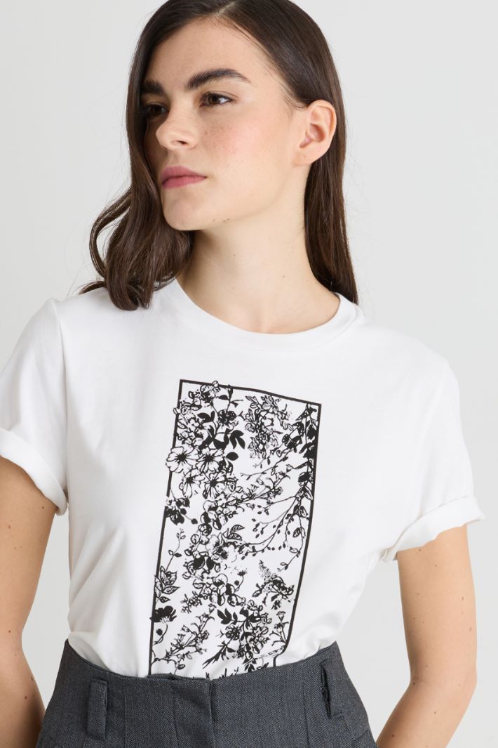 T-shirt con stampa - BIANCO NERO - Intrend - 3