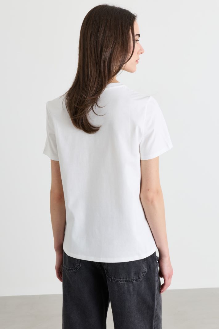 T-shirt con stampa - BIANCO NERO - Intrend - 4