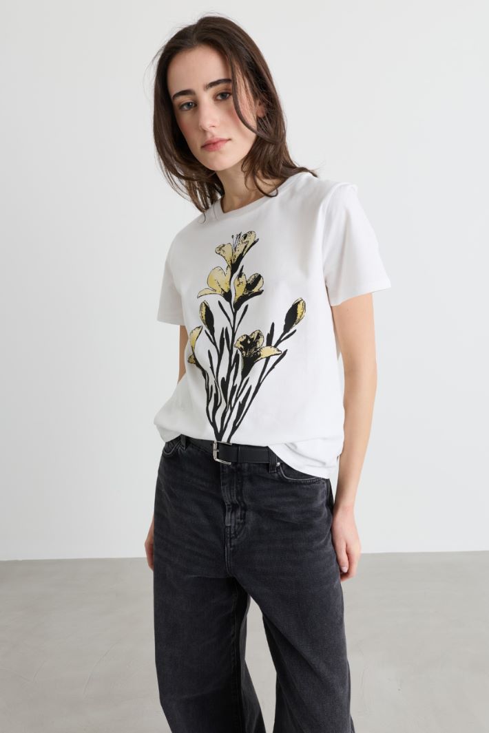 T-shirt con stampa - BIANCO NERO - Intrend - 2