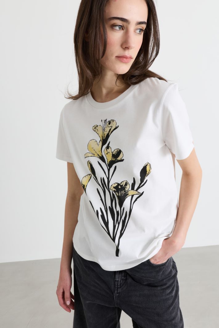 T-shirt con stampa - BIANCO NERO - Intrend - 3