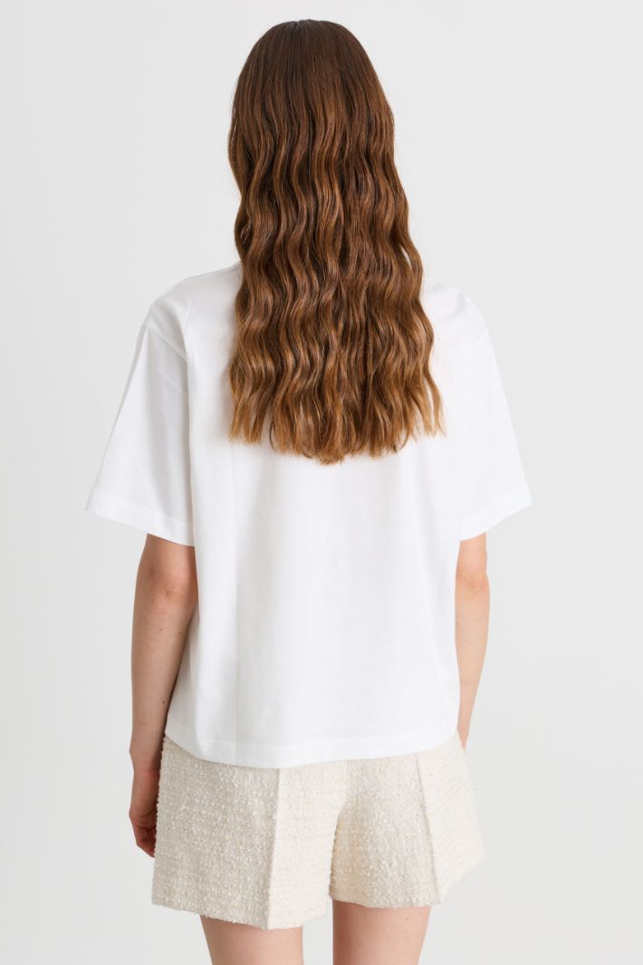 T-shirt boxy stampata - BIANCO - Intrend - 4