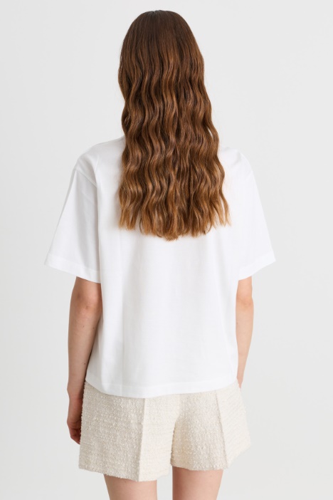 T-shirt boxy stampata