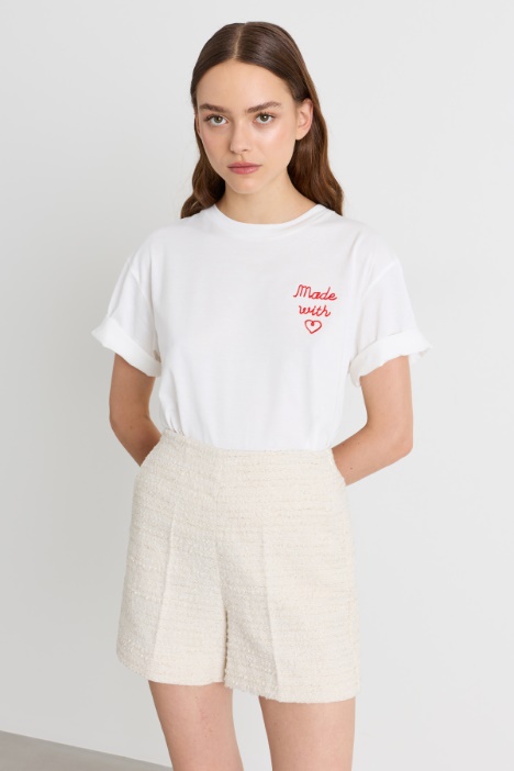 Printed boxy T-shirt - Intrend