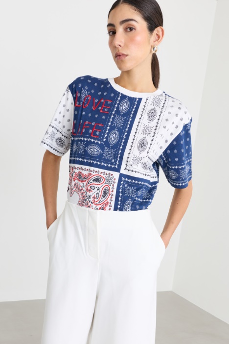 T-shirt boxy imprimé - Intrend