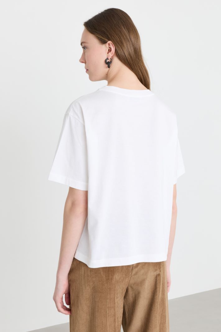 T-shirt boxy stampata - BIANCO NERO - Intrend - 4