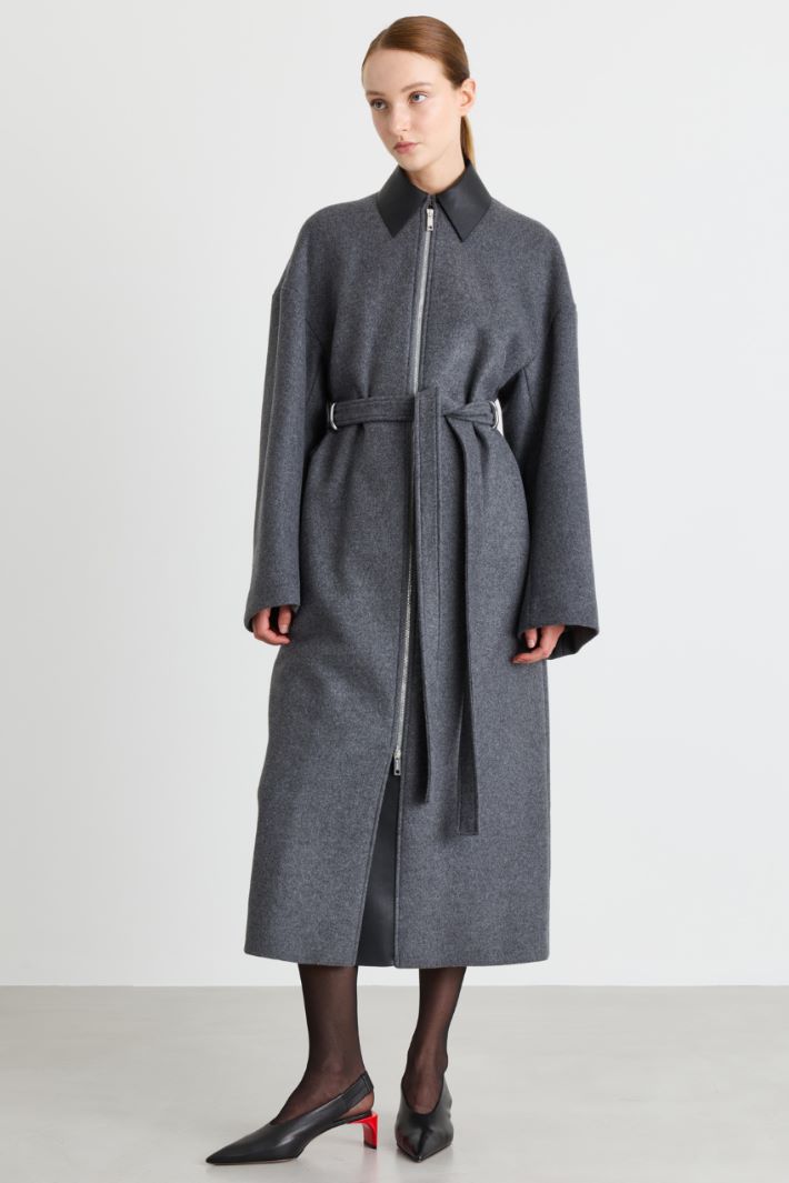 Cappotto in double con zip - GRIGIO - Intrend - 2
