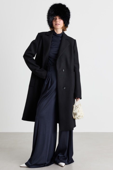 Cappotto doppiopetto con bottoni nascosti - Intrend