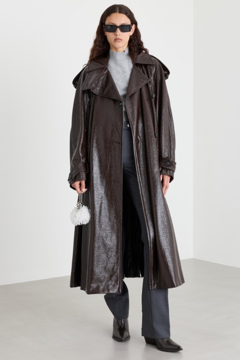 Trench lungo effetto vernice - Intrend