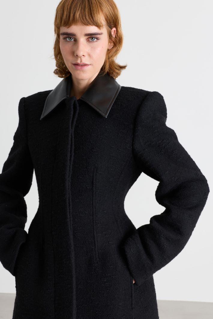 Cappotto aderente - NERO - Intrend - 3