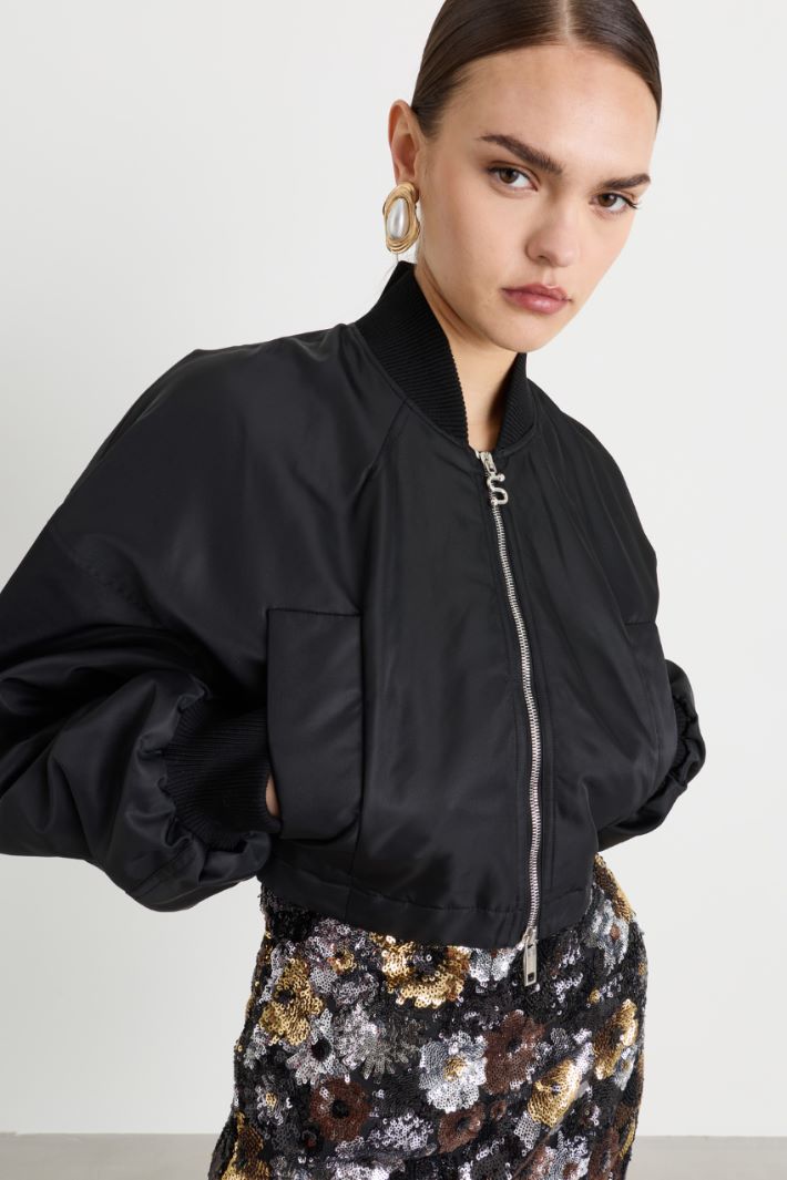 Bomber in twill antigoccia - NERO - Intrend - 3