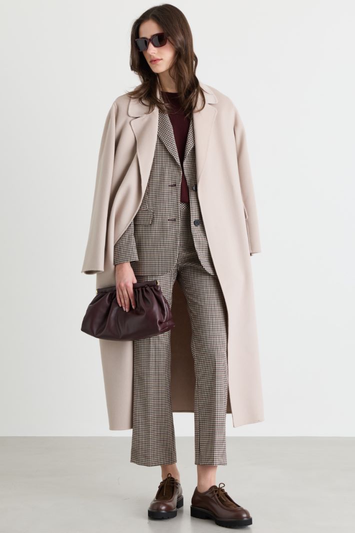Single-breasted blazer with brooches - BORDEAUX BLACK - Intrend