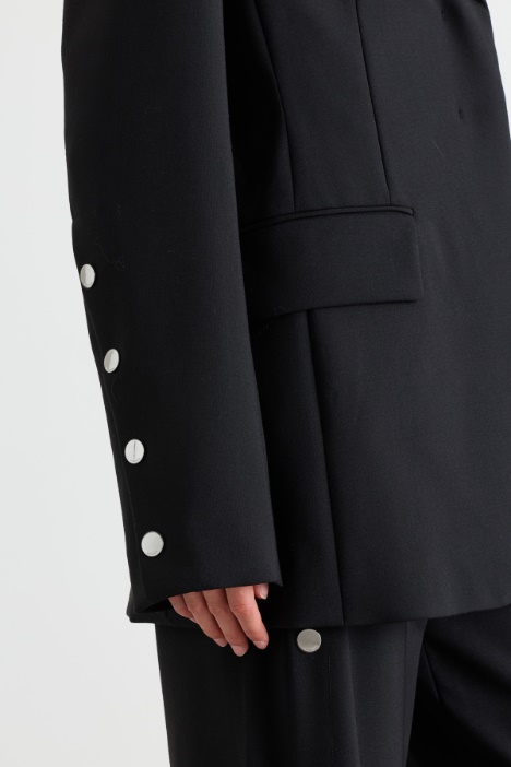 Blazer in tela di lana stretch