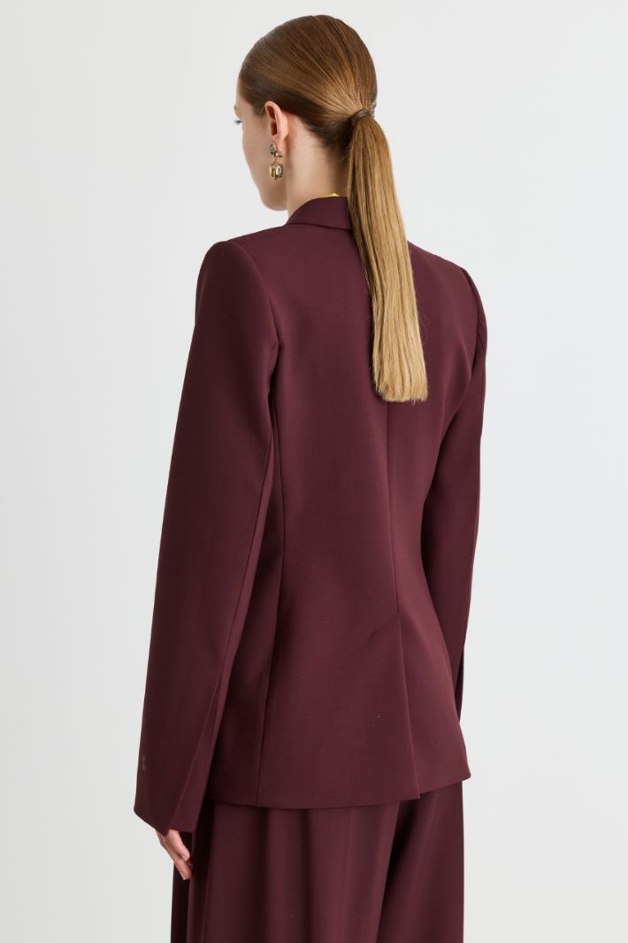Veste en gabardine - BORDEAUX - Intrend - 4