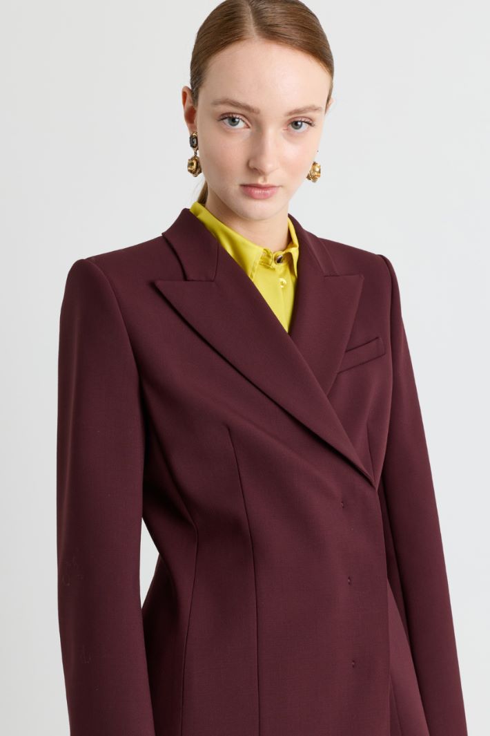 Veste en gabardine - BORDEAUX - Intrend - 3