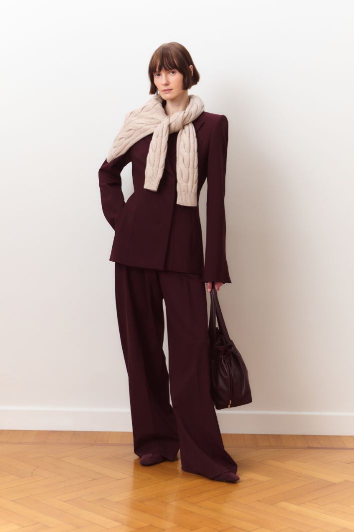 Veste en gabardine - BORDEAUX - Intrend - 5