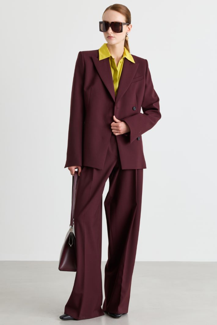 Veste en gabardine - BORDEAUX - Intrend