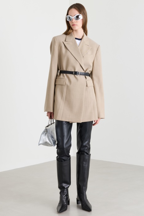 Blazer cruzado largo - Intrend