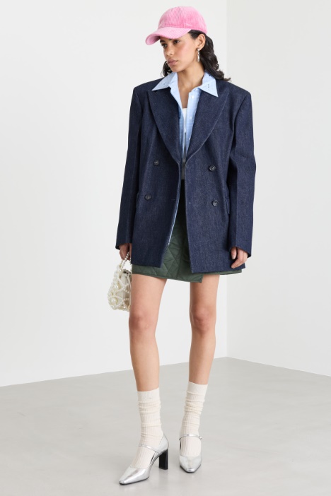 Blazer oversize con solapas de pico - Intrend