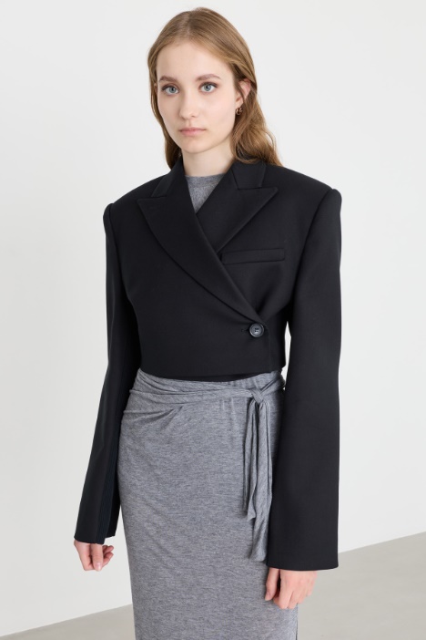 Cropped double-breasted blazer - Intrend