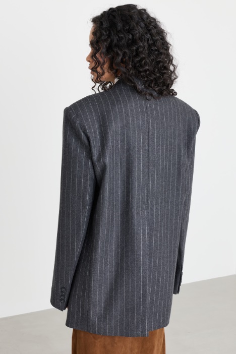 Blazer doppiopetto oversize in misto lana