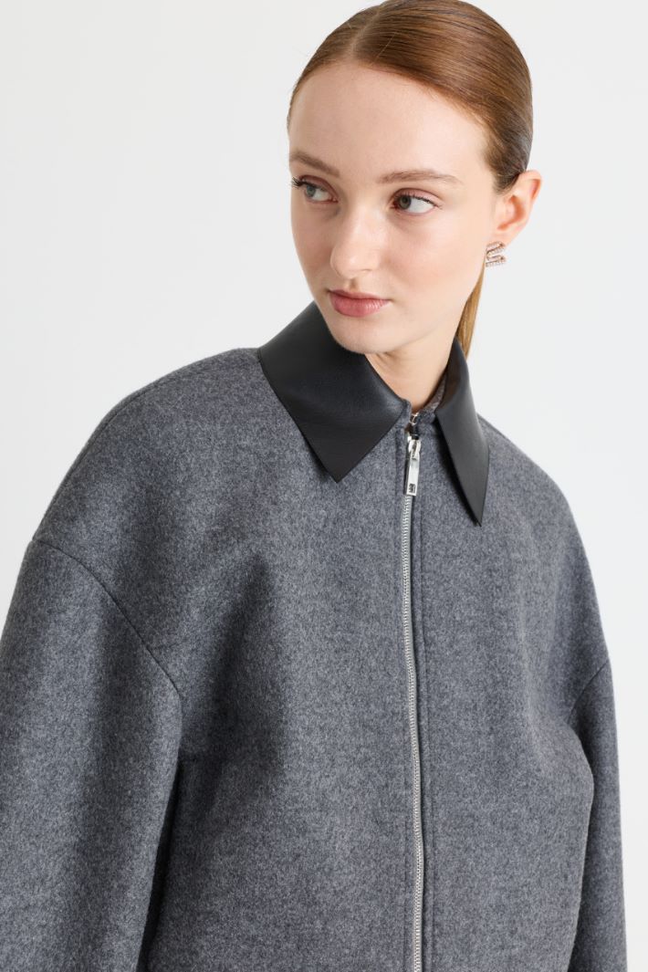 Veste boxy en double face - GRIS - Intrend - 3